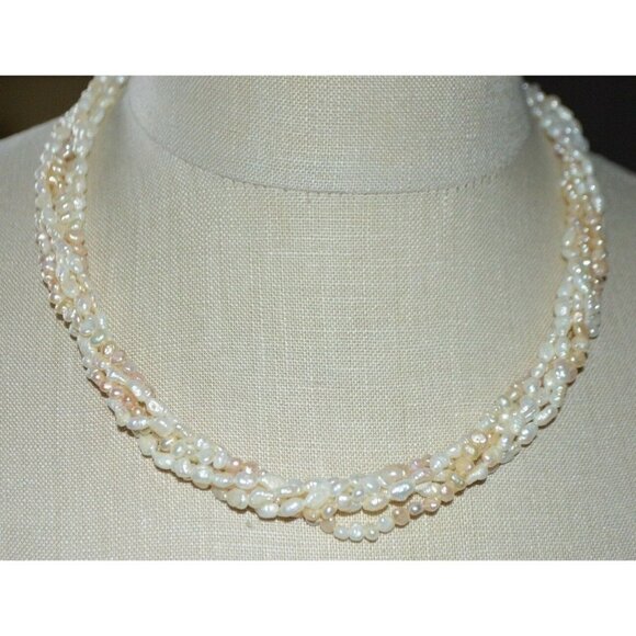 Sterling Silver .925 Multi Color Beige Genuine Pea - Picture 1 of 5